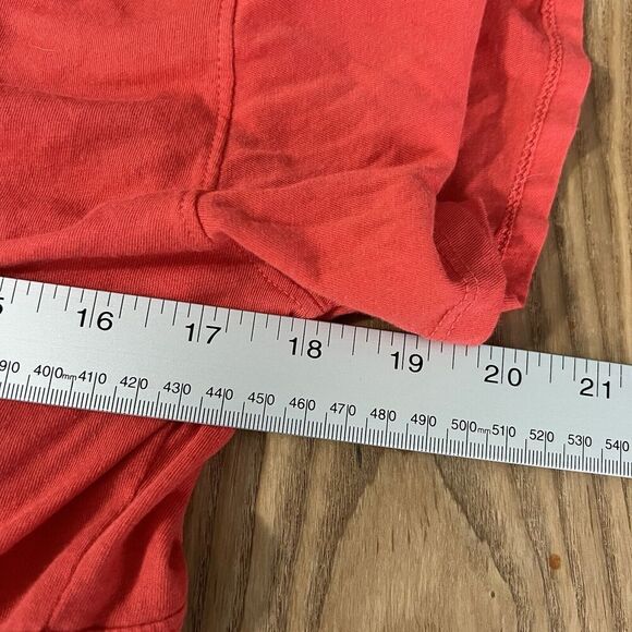 We The Free Top Womens XS Red Boho Ruffle Front Tie Cotton Crop - Picture 4 of 13